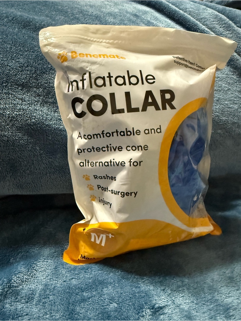 Inflatable Collar - Blue - Comfortable Protective Pet Cone